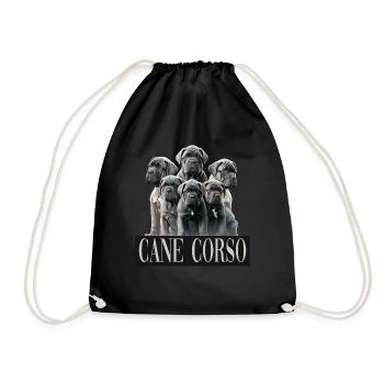 Cane Corso Welpen Gruppe für einen Cane Corso - Turnbeutel - Schwarz - Vorne