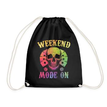 Mode week-end des joueurs de poker activé - Jouer au poker - Sac de sport léger - noir - Devant