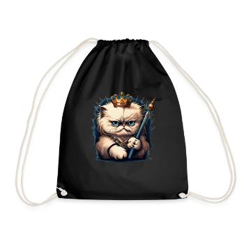 Cartoon Cat Queen - Sac de sport léger - noir - Devant