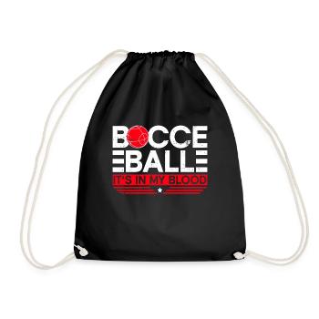 Boccia ball - It's in my blood - Boccia ball - Drawstring Bag - black - Front
