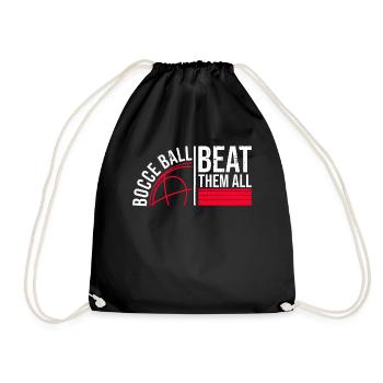 Boccia ball beats them all - Boccia ball - Drawstring Bag - black - Front
