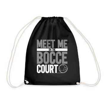 Triff mich auf dem Boccia-Platz - Boccia-Ball - Turnbeutel - Schwarz - Vorne