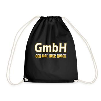 GmbH Geh Mal Bier Holen Bierkrug Biergarten Party - Turnbeutel - Schwarz - Vorne