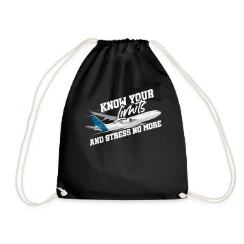 Know your limits and stress awareness month - Drawstring Bag - black - Front