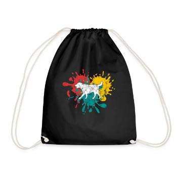 Chien - Sac de sport léger - noir - Devant