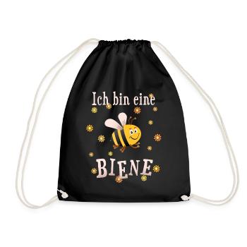 Ich bin eine Biene - Turnbeutel - Schwarz - Vorne
