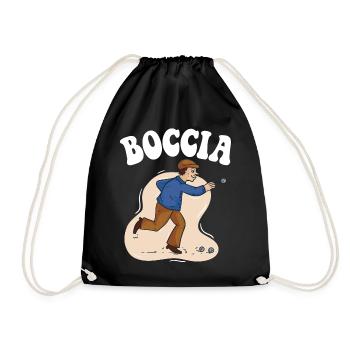 Joueur de boccia Vêtements avec balles de pétanque Boccia - Sac de sport léger - noir - Devant