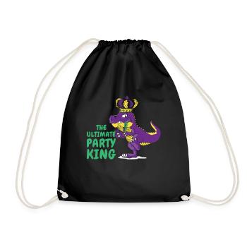 Carnaval Carnaval T-rex Dinosaure Party King - Sac de sport léger - noir - Devant