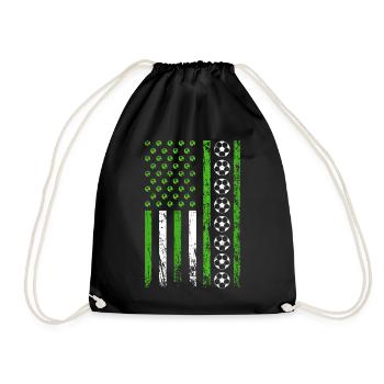 American Sports Flag Athletics - Drawstring Bag - black - Front