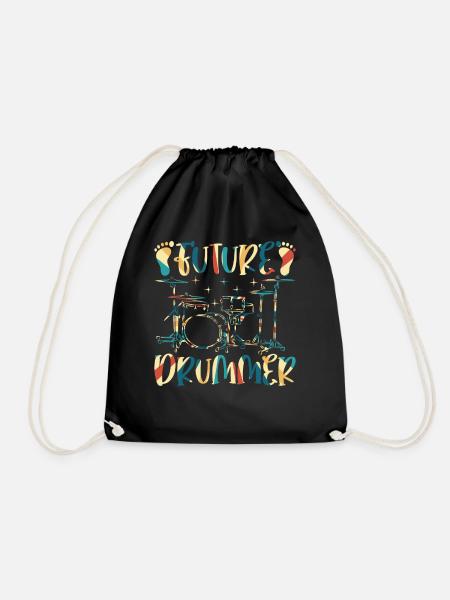 Future Drummer Buddy - Newborn Drummer Baby - Turnbeutel - Schwarz
