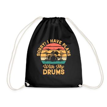 Pardon! J’ai des projets avec ma batterie - Drum Player - Sac de sport léger - noir - Devant