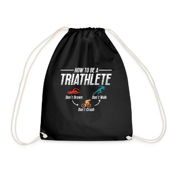 Triathlon Comment être une course de compétition de triathlète - Sac de sport léger - noir - Devant