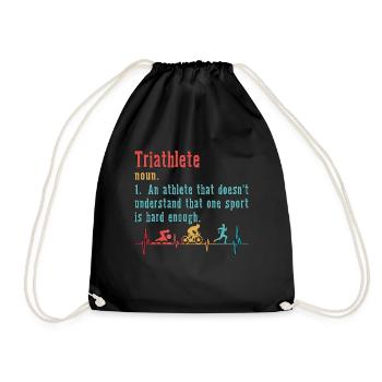 Triathlon Triathlete An Athlete That Competition - Turnbeutel - Schwarz - Vorne