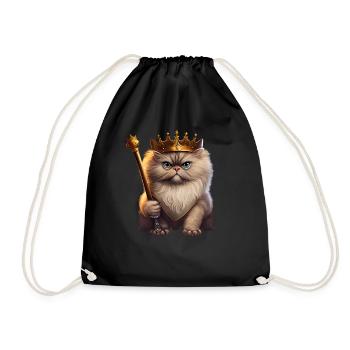 Persian Cat Queen - Drawstring Bag - black - Front
