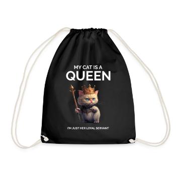 Drôle de chat disant Crazy Cat Lady - Sac de sport léger - noir - Devant