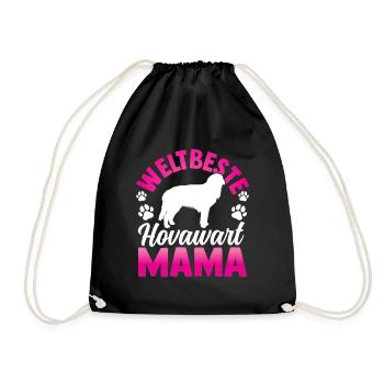 Weltbeste Hovawart Mama derber Bauernhund - Turnbeutel - Schwarz - Vorne