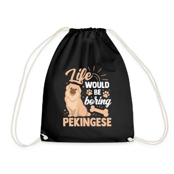 Ennuyeux sans Pékinois Pékin Palais Chien - Sac de sport léger - noir - Devant