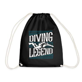 Diving Legend Diving Fins Goggles Diver - Drawstring Bag - black - Front
