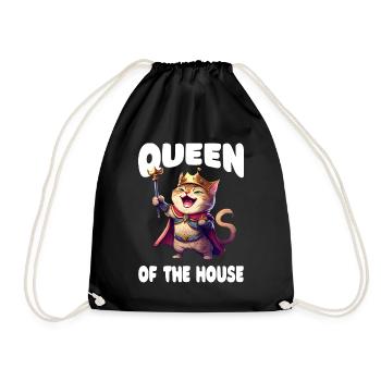 Proud Cat Mom - Drawstring Bag - black - Front