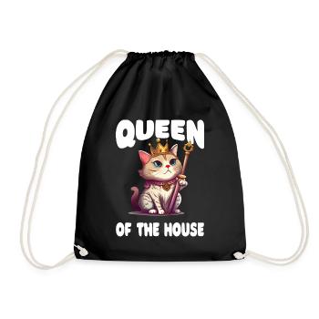 Fur Parents Kitten Cat Daddy Cat Mom - Drawstring Bag - black - Front