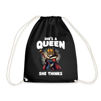 Proud Cat Owner - Drawstring Bag - black - Front