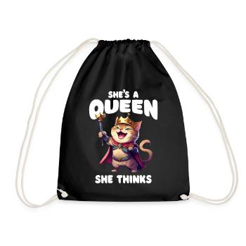 Funny Saying Proud Cat Owner - Drawstring Bag - black - Front