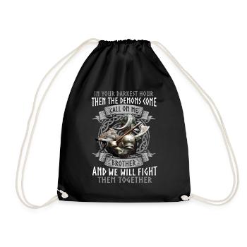 In thy darkest hour, Call Me Brother - Drawstring Bag - black - Front