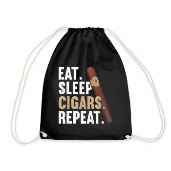 Eat Sleep Cigar Repeat - Turnbeutel - Schwarz - Vorne