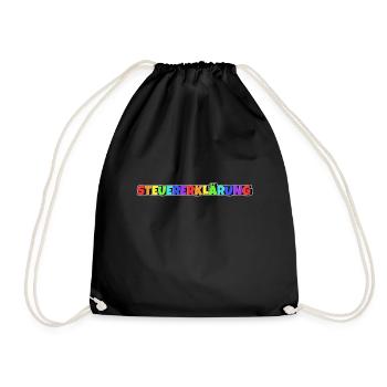Steuererklärung - Turnbeutel - Schwarz - Vorne
