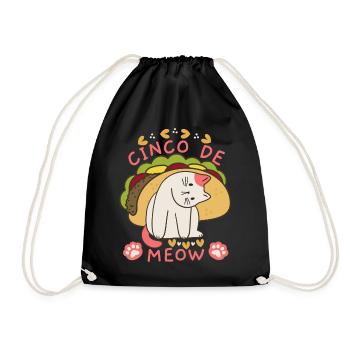 Cinco-de-Mayo, Mexico, funny cat, saying - Drawstring Bag - black - Front