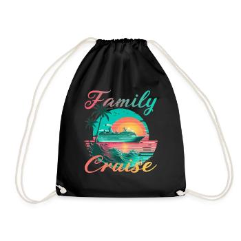 Family Cruise für Kreuzfahrt Fans - Turnbeutel - Schwarz - Vorne
