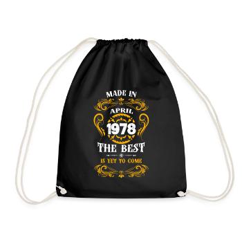 Made In April 1978 The Best - Sac de sport léger - noir - Devant