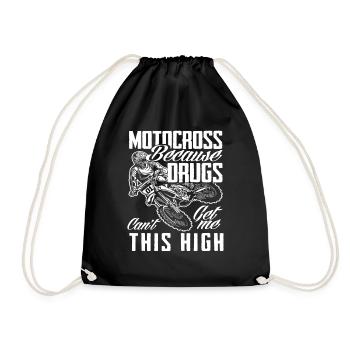 Motocross - Drawstring Bag - black - Front