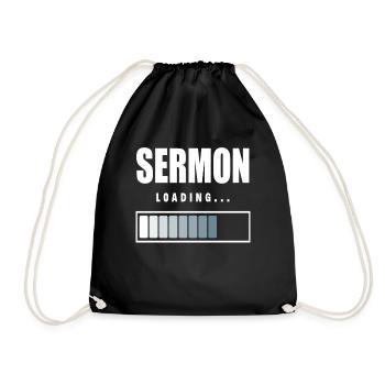 Pfarrer Pastor Zeromonie Lädt - Turnbeutel - Schwarz - Vorne