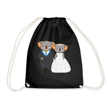 Fiancé Koala lover Koala Whisperer Animal - Drawstring Bag - black - Front