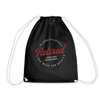 The Legend Has Officially Retired Rente Gift - Drawstring Bag - black - Front