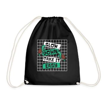 Slow Down Take It Easy Giant Tortoise - Sac de sport léger - noir - Devant