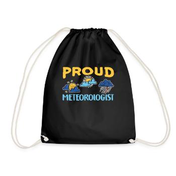 Fier météorologue Prévisions météorologiques Météorologie - Sac de sport léger - noir - Devant