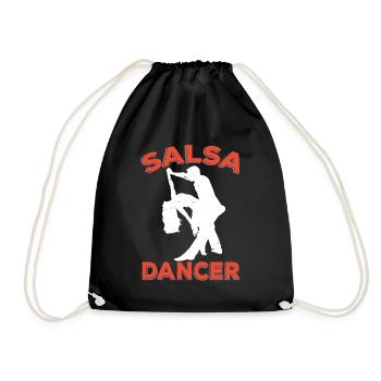 Danseur de salsa Danse de loisir - Sac de sport léger - noir - Devant