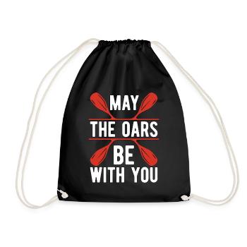 Rowing May The Oars Be With You Oarsmen Rower - Drawstring Bag - black - Front