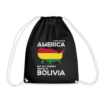 Nés : Boliviens, Bolivie, Américains, États-Unis - Sac de sport léger - noir - Devant
