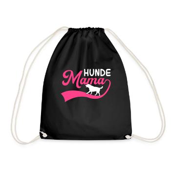 Dogs Mom - Drawstring Bag - black - Front