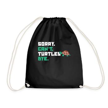 Désolé, les tortues ne peuvent pas bye tortoise - Sac de sport léger - noir - Devant
