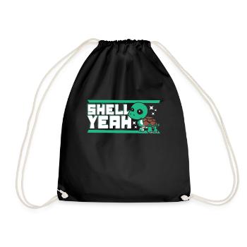 Shell yes giant tortoise tortoise - Drawstring Bag - black - Front