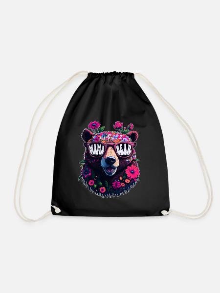 Mamabär Sonnenbrille Mama Bear Muttertag Blumen - Turnbeutel - Schwarz