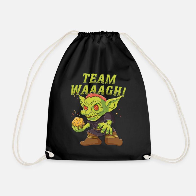 Goblin Orc D20 Dice Team Waaagh Design Für Ein Rpg - Turnbeutel - Schwarz