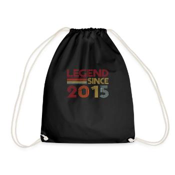 2015 Geburtstag Legend since Retro Vintage - Turnbeutel - Schwarz - Vorne