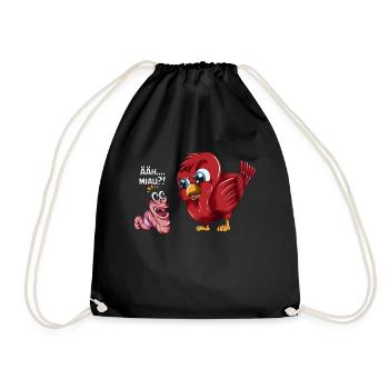 Ver déguisé en costume de chat Uääh Meow oiseau - Sac de sport léger - noir - Devant
