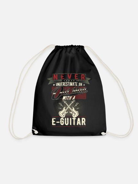 Unterschätze niemals einen alten Mann E-Gitarre - Turnbeutel - Schwarz