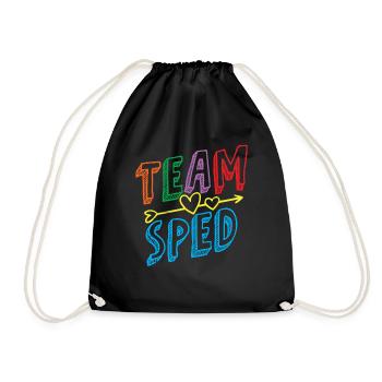 Team Special Education Teachers Special Education Profession - Drawstring Bag - black - Front